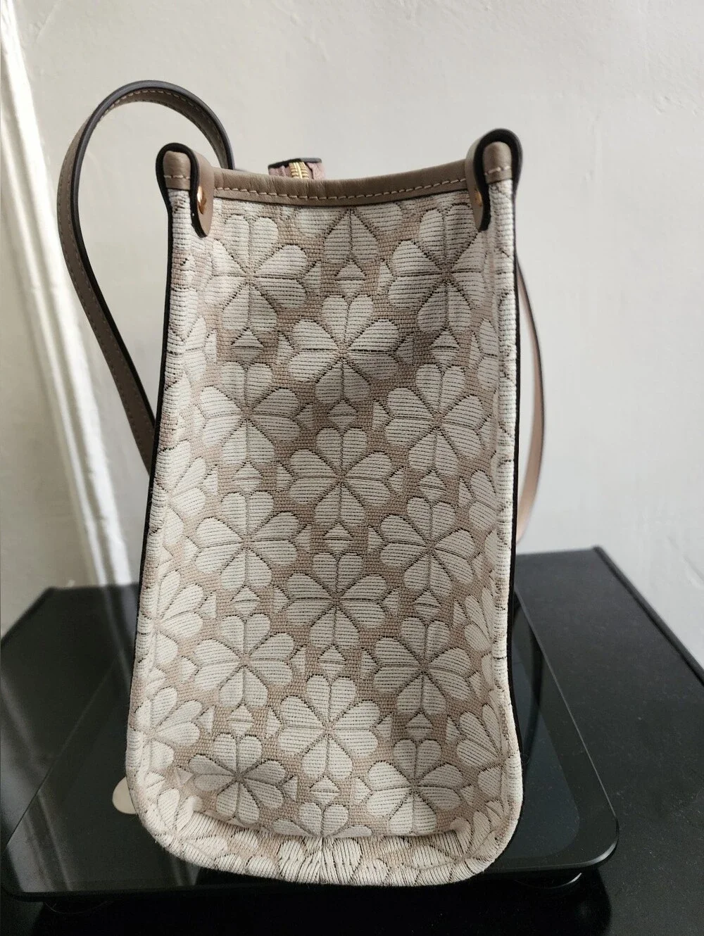 ‼️ON SALE‼️ New Authentic -Kate Spade Neutral Floral Canvas Tote With Dust Bag